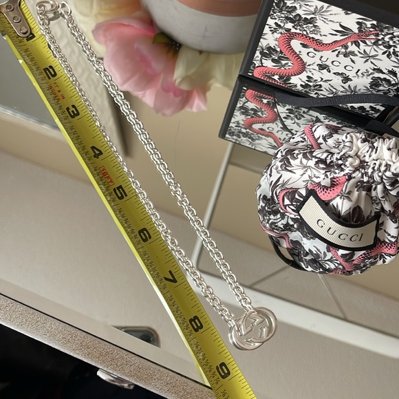 New Authentic GUCCI 952 sterling Silver 18”Necklace - Picture 7 of 7